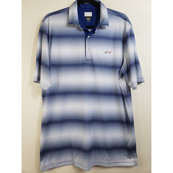 Greg Norman Other - Greg Norman Polo Blue White Pattern Size Large Play Dry